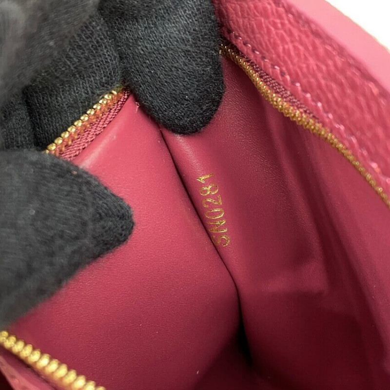 Louis Vuitton Capucines BB M59061 Egg Shell/Lie de Vin Red-12