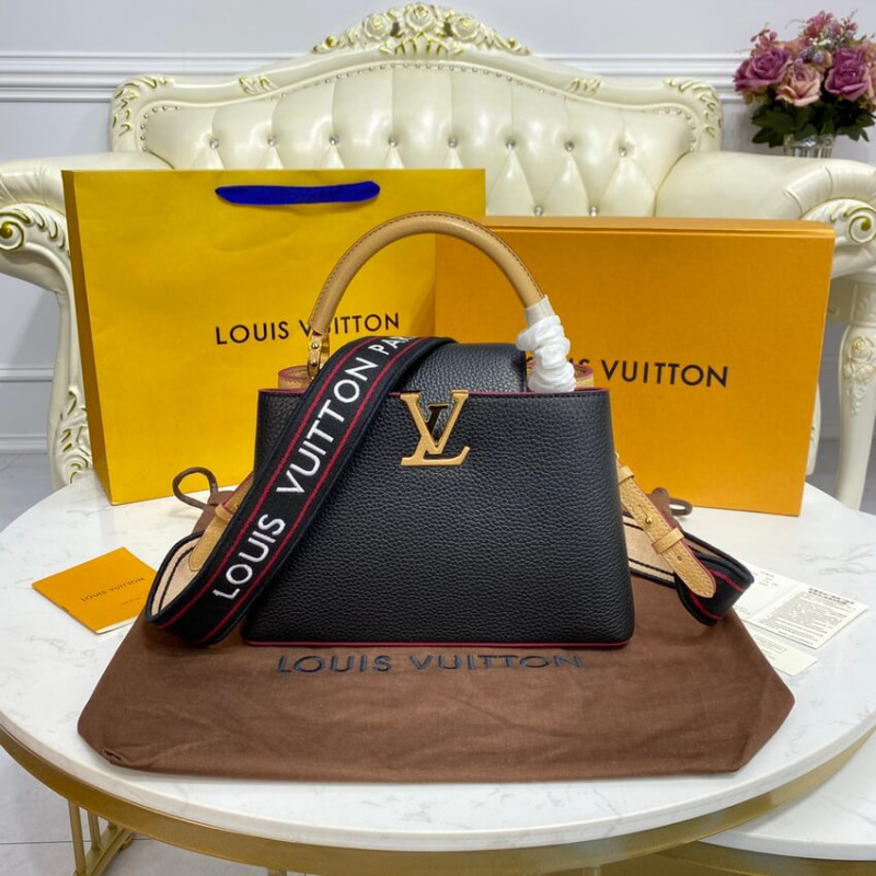 Louis Vuitton Capucines BB M59061 Black/Arizona Beige-1