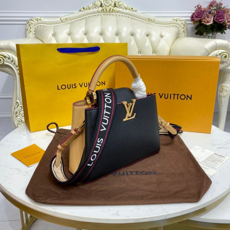 Louis Vuitton Capucines BB M59061 Black/Arizona Beige-2