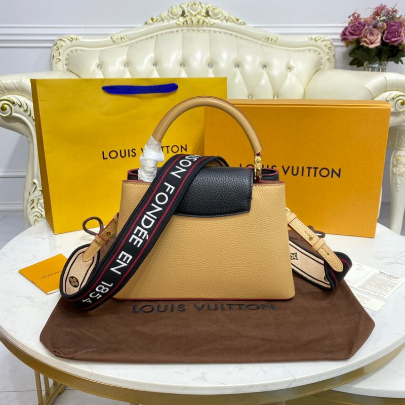 Louis Vuitton Capucines BB M59061 Black/Arizona Beige-3