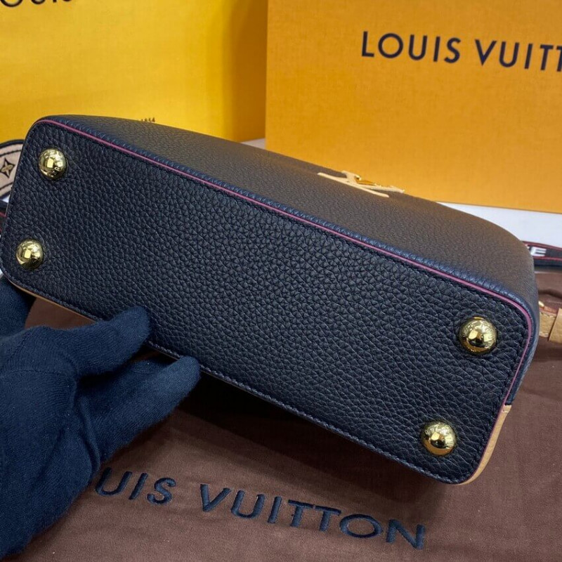 Louis Vuitton Capucines BB M59061 Black/Arizona Beige-4