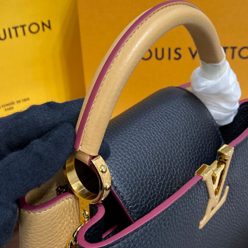 Louis Vuitton Capucines BB M59061 Black/Arizona Beige-5
