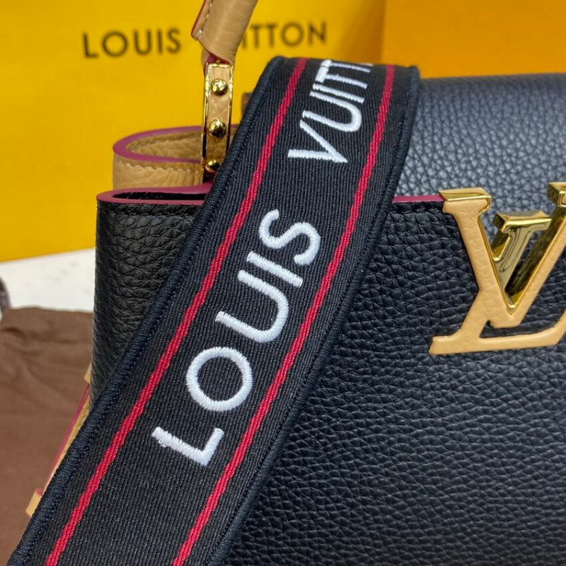 Louis Vuitton Capucines BB M59061 Black/Arizona Beige-9