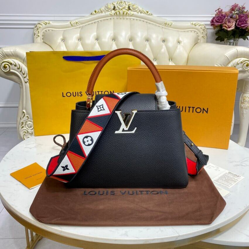 Louis Vuitton Capucines MM M59020 Noir/Rouge-2