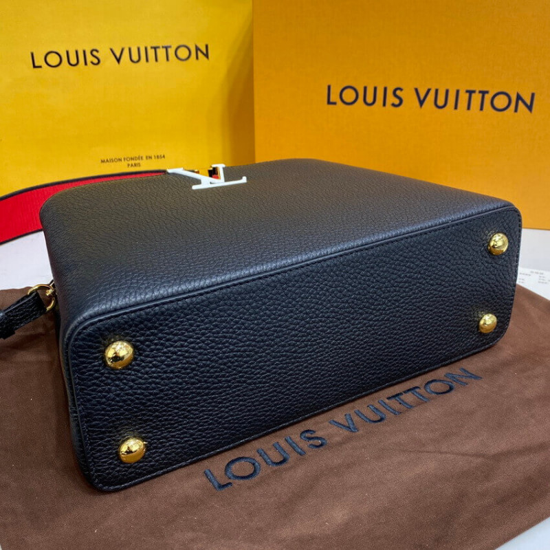 Louis Vuitton Capucines MM M59020 Noir/Rouge-5
