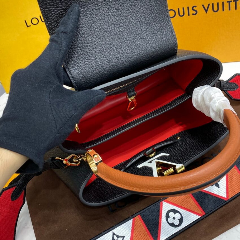 Louis Vuitton Capucines MM M59020 Noir/Rouge-12
