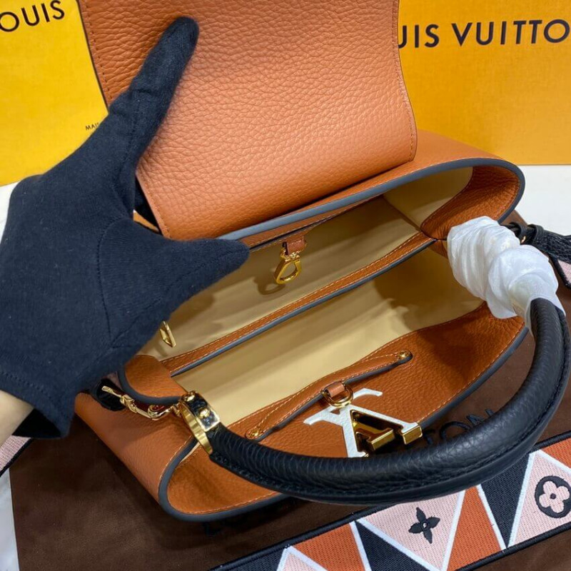 Louis Vuitton Capucines MM M59020 Oro/Noir-10