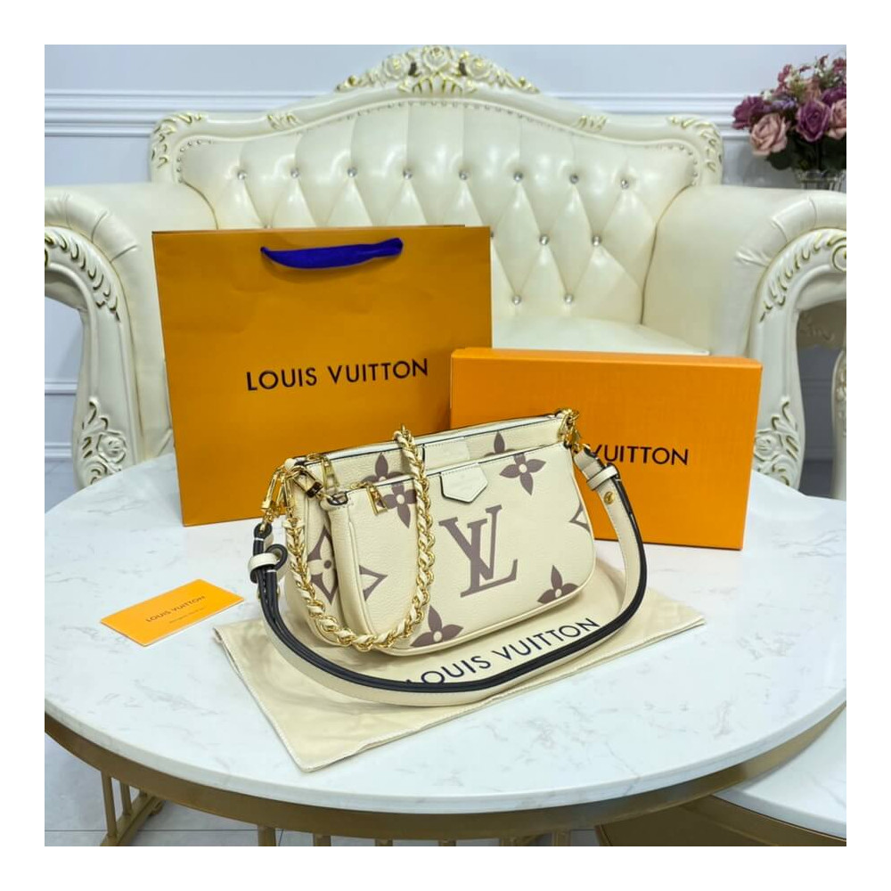 Louis Vuitton Bicolor Multi Pochette AccessOires Beige-2