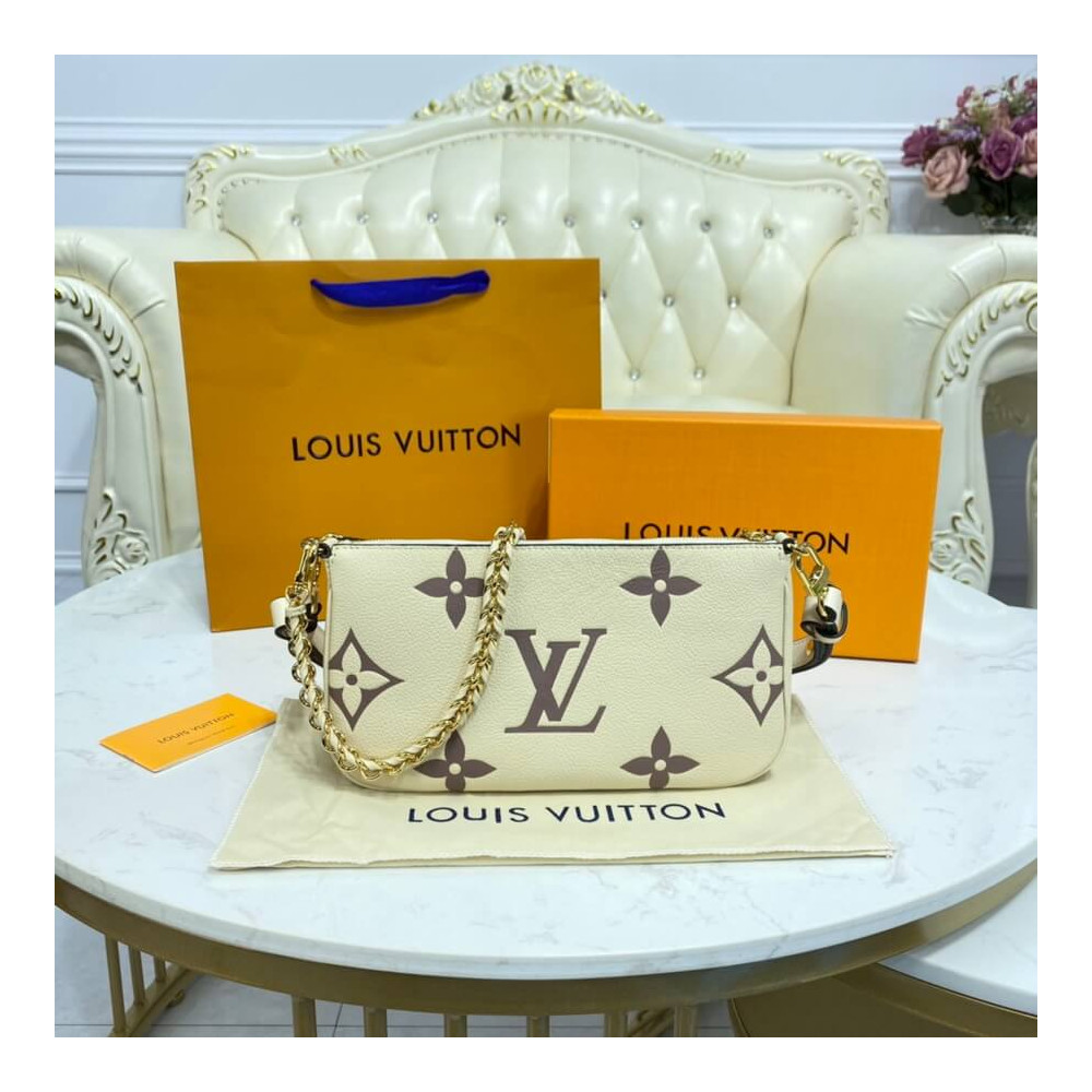 Louis Vuitton Bicolor Multi Pochette AccessOires Beige-3
