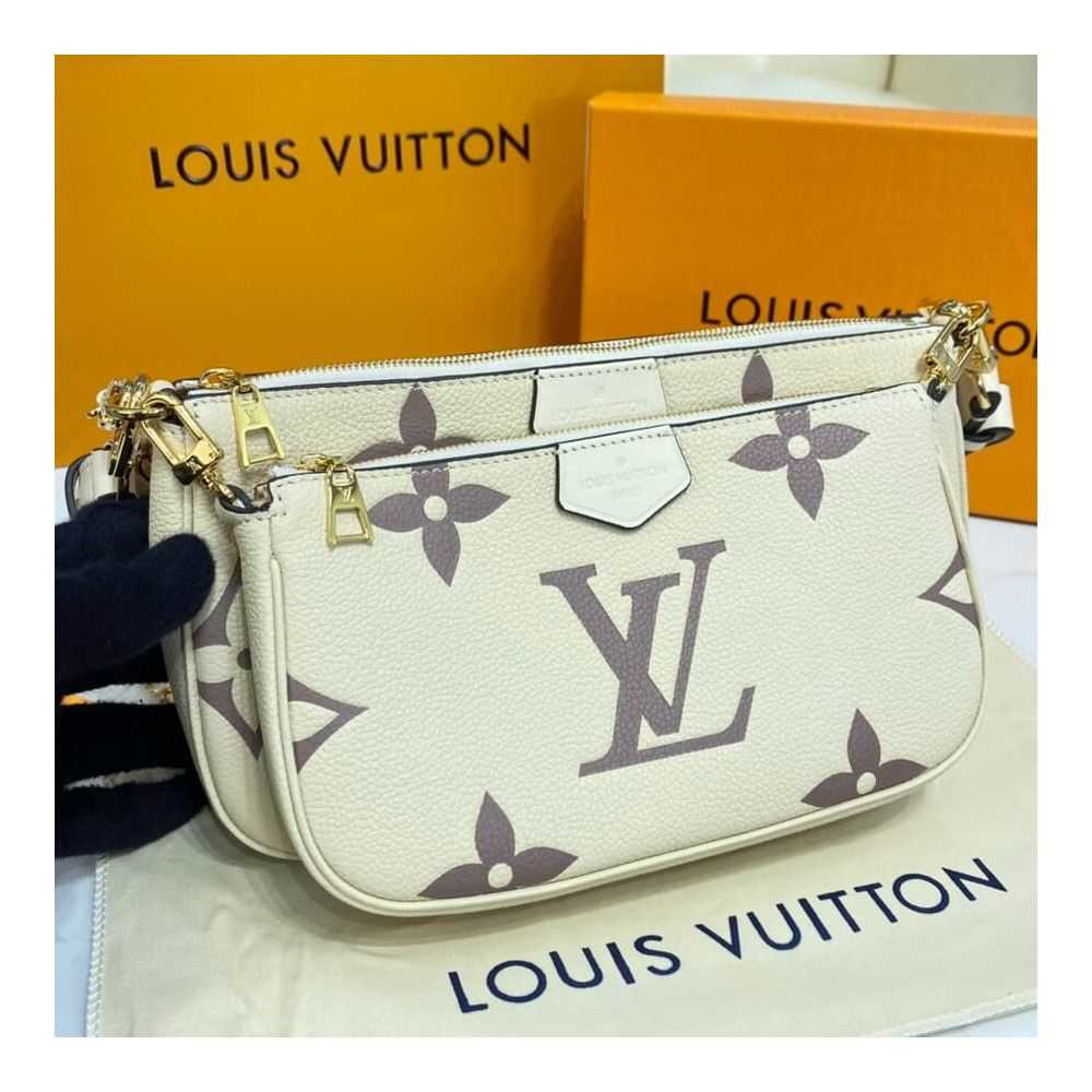 Louis Vuitton Bicolor Multi Pochette AccessOires Beige-5