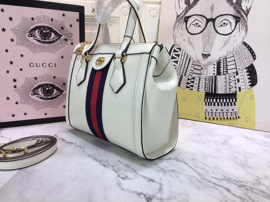 Gucci Ophidia Bolsa Small Tote Black/White-6