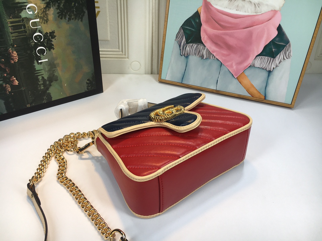 Gucci en línea exclusiva Marmont Mini Bolsa-8