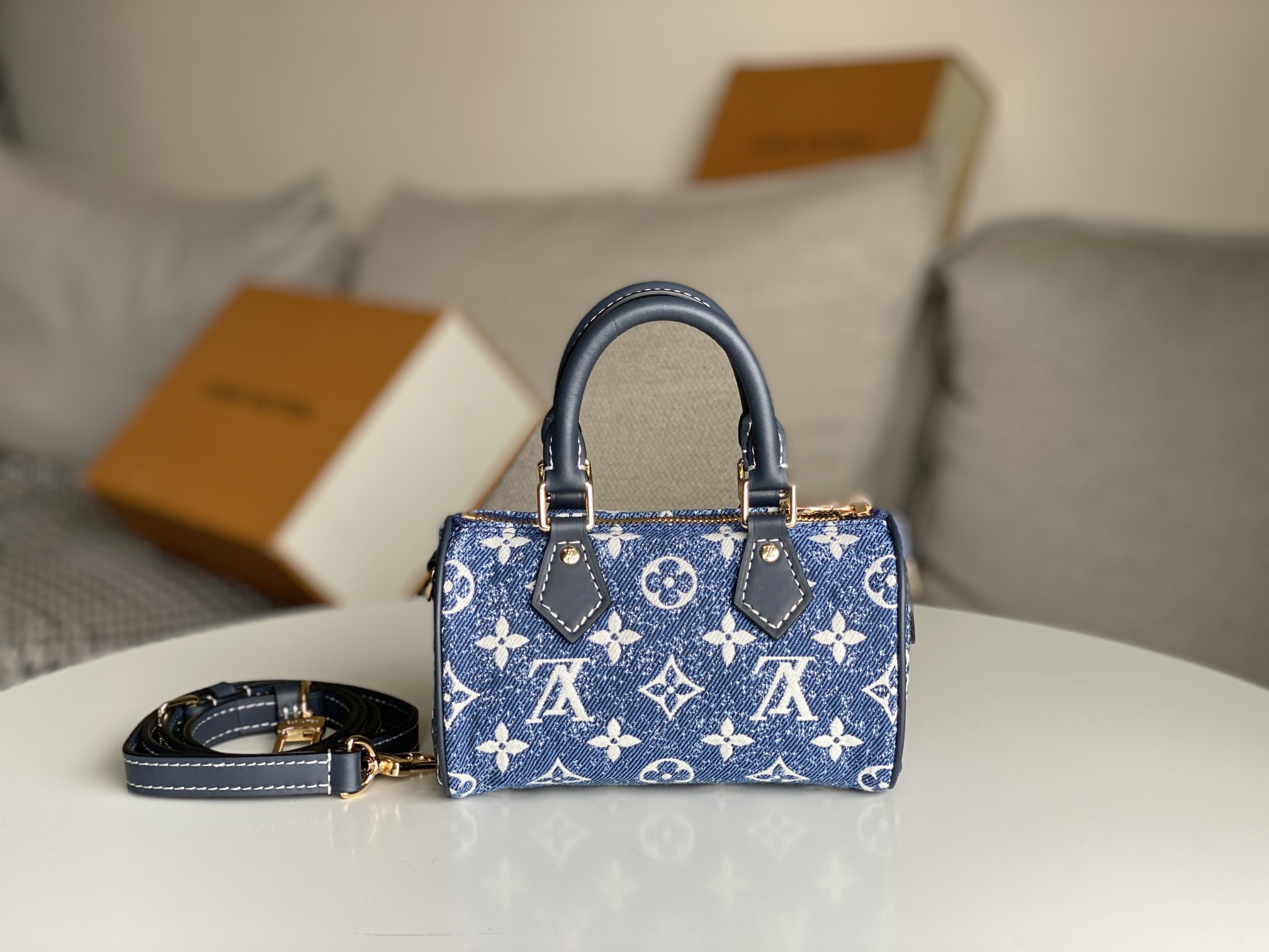 Louis Vuitton Nano Speedy Denim-1