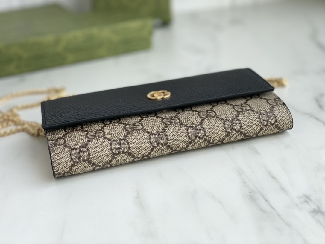 Gucci Marmont Chain Ballet beige/negro-2