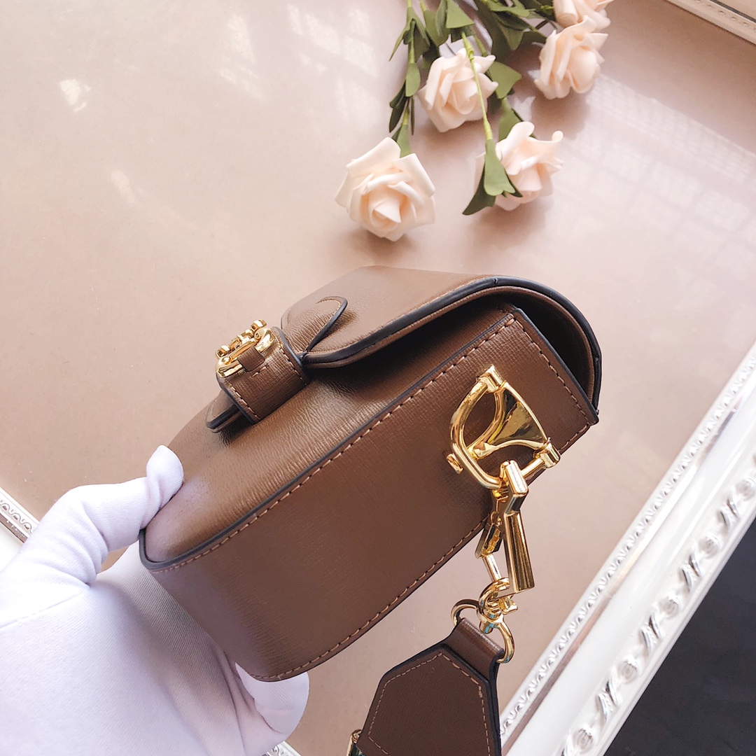 Gucci Horsebit 1955 mini bolsa marrón/negro/blanco-2
