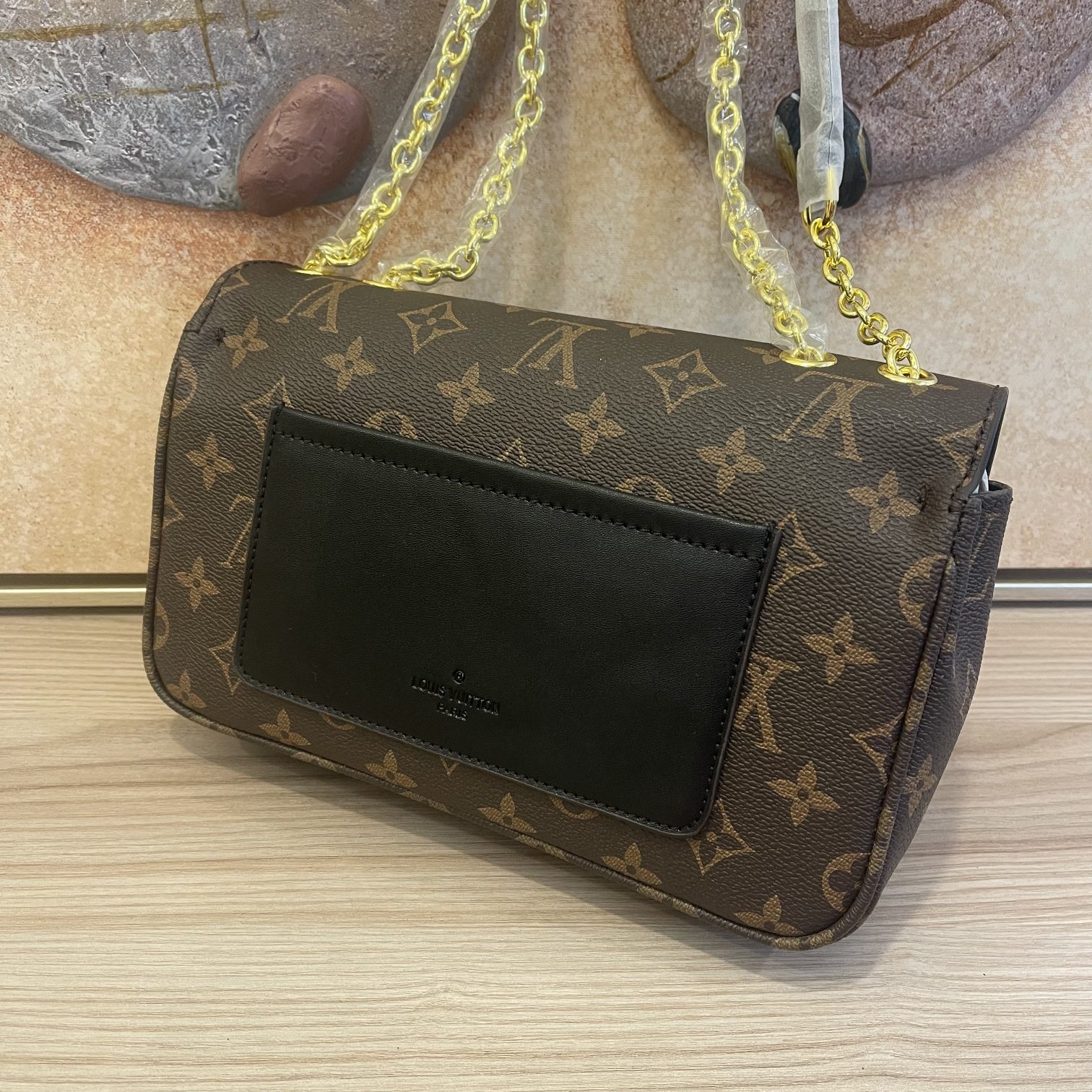 Louis Vuitton Marceau Chain HandBolsa- Black/Brown-2