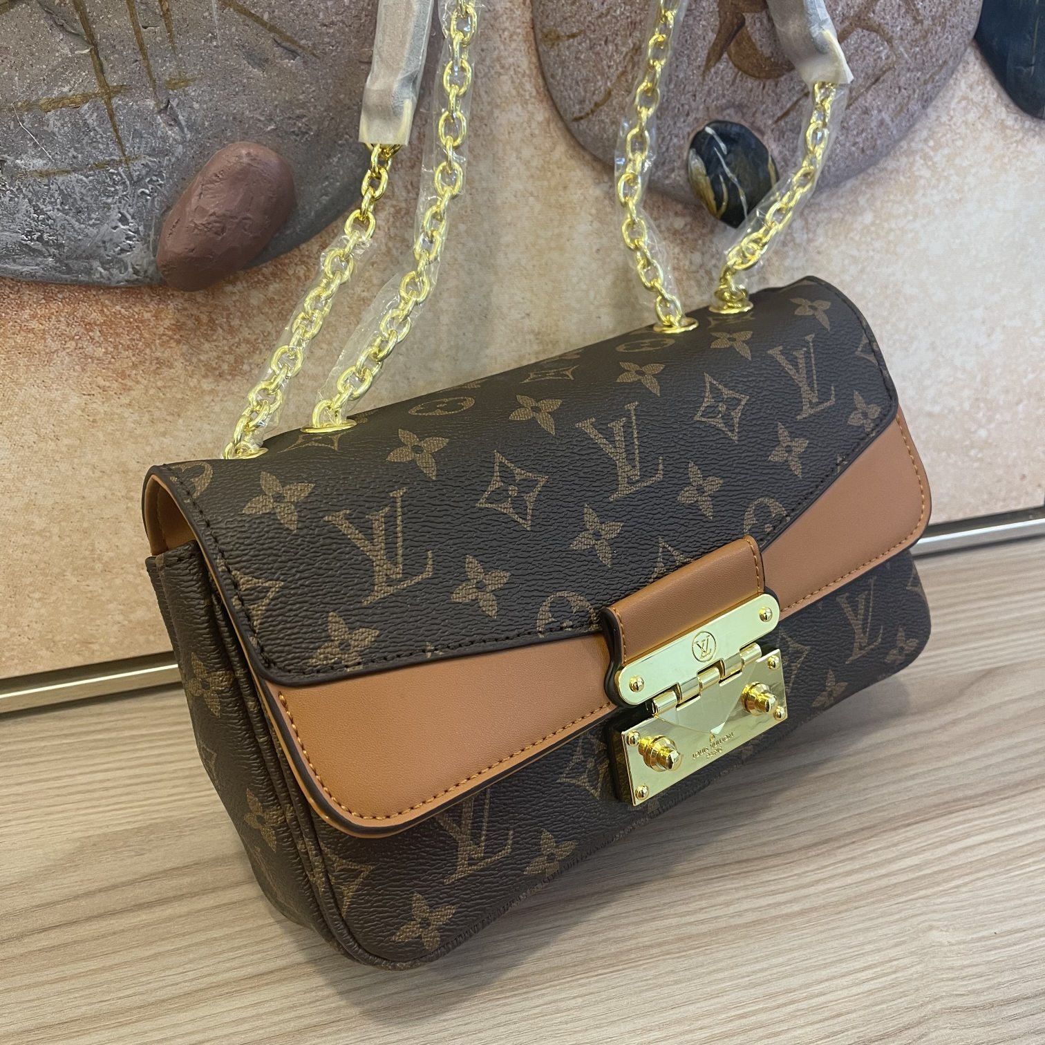 Louis Vuitton Marceau Chain HandBolsa- Black/Brown-6
