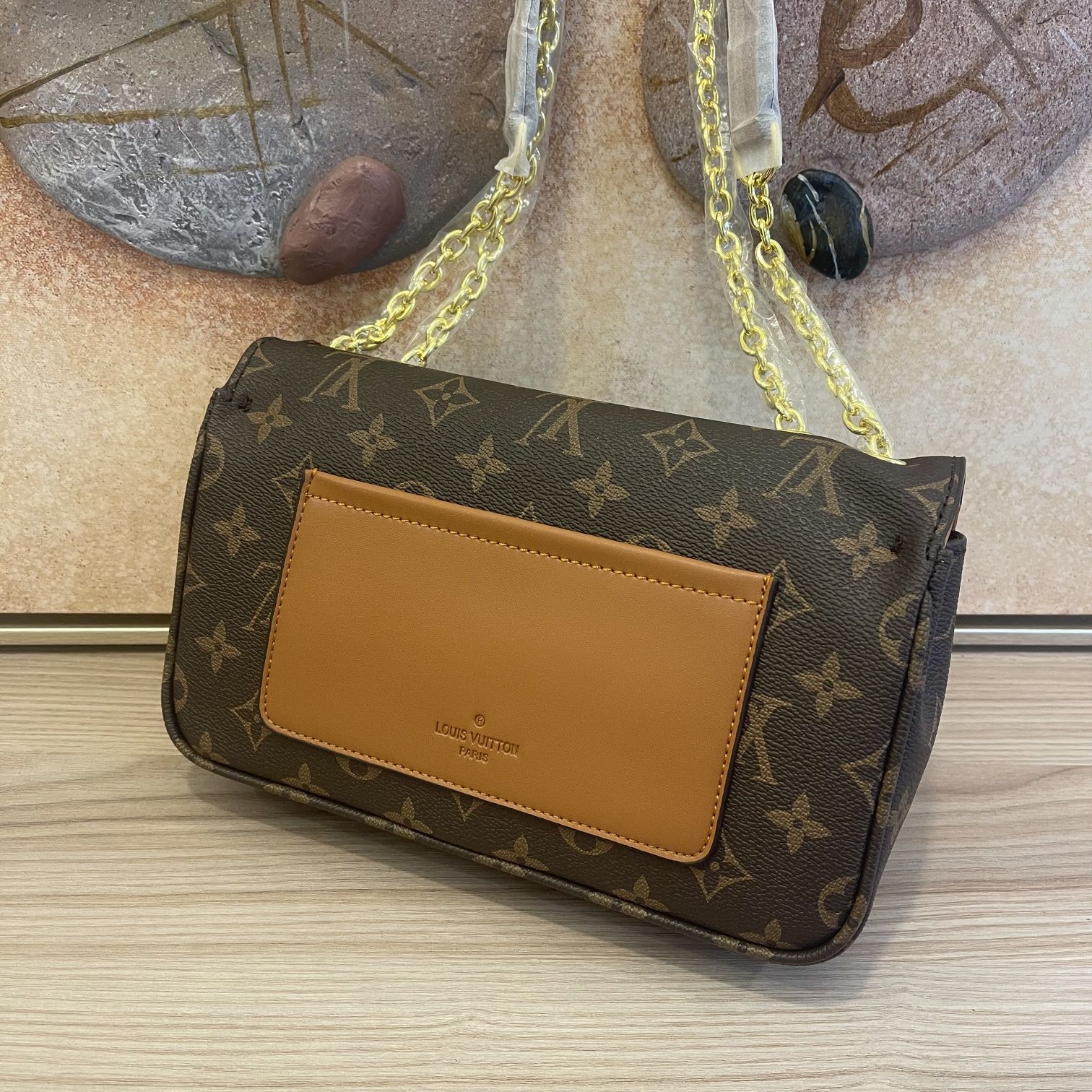 Louis Vuitton Marceau Chain HandBolsa- Black/Brown-7