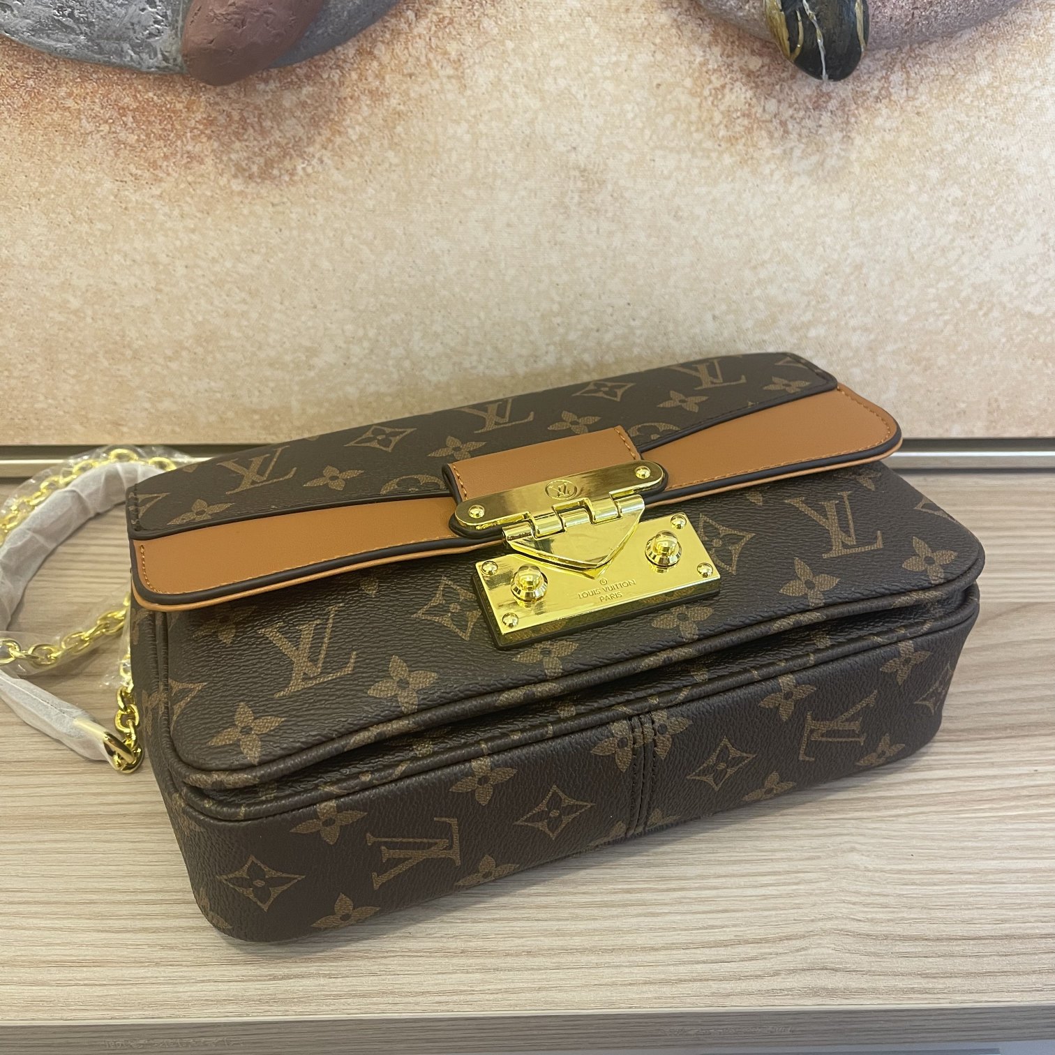 Louis Vuitton Marceau Chain HandBolsa- Black/Brown-8