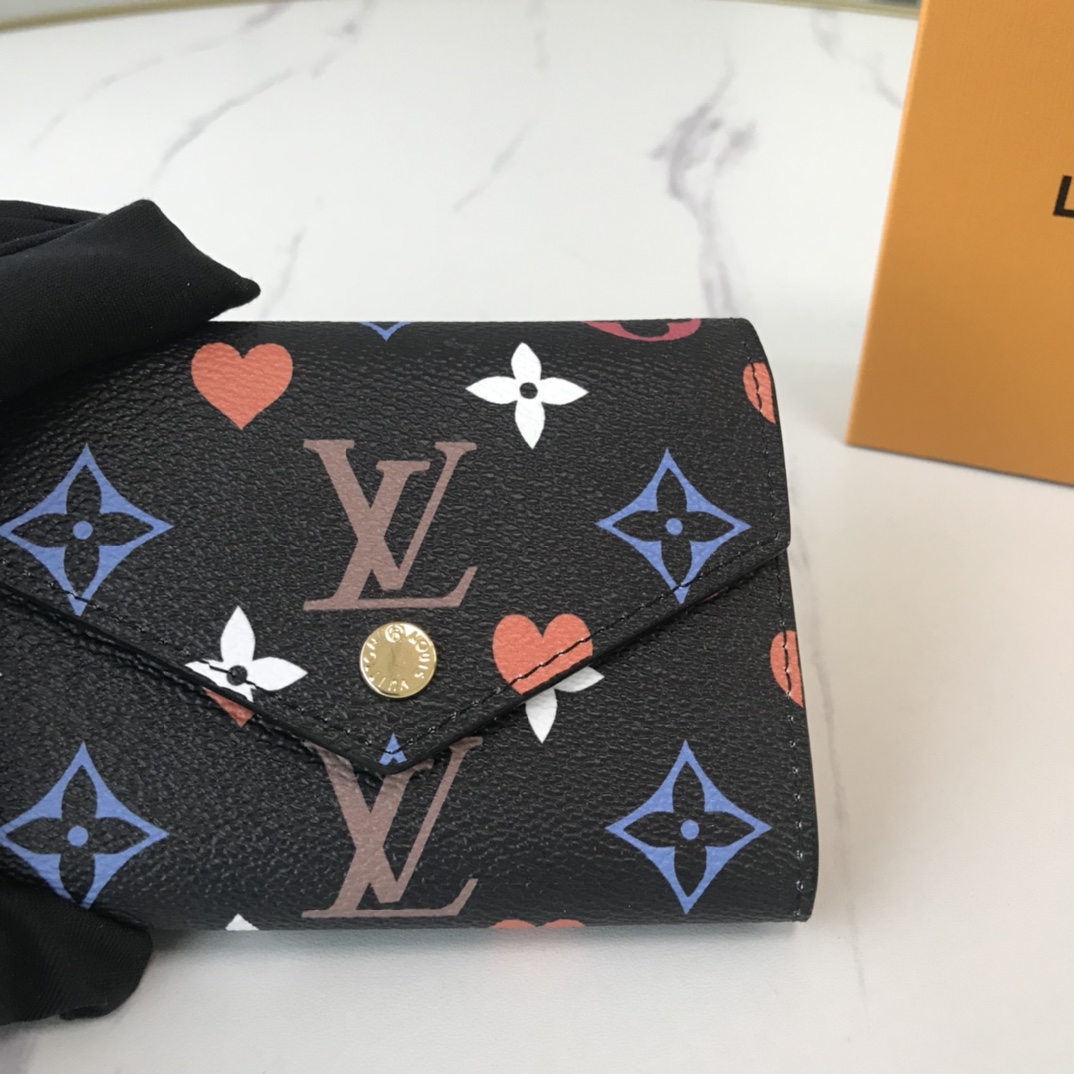 Louis Vuitton AAA-Game en Zoe Wallet M41938 Black/White-4