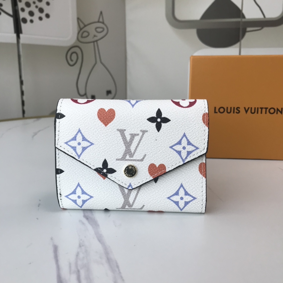 Louis Vuitton AAA-Game en Zoe Wallet M41938 Black/White-9