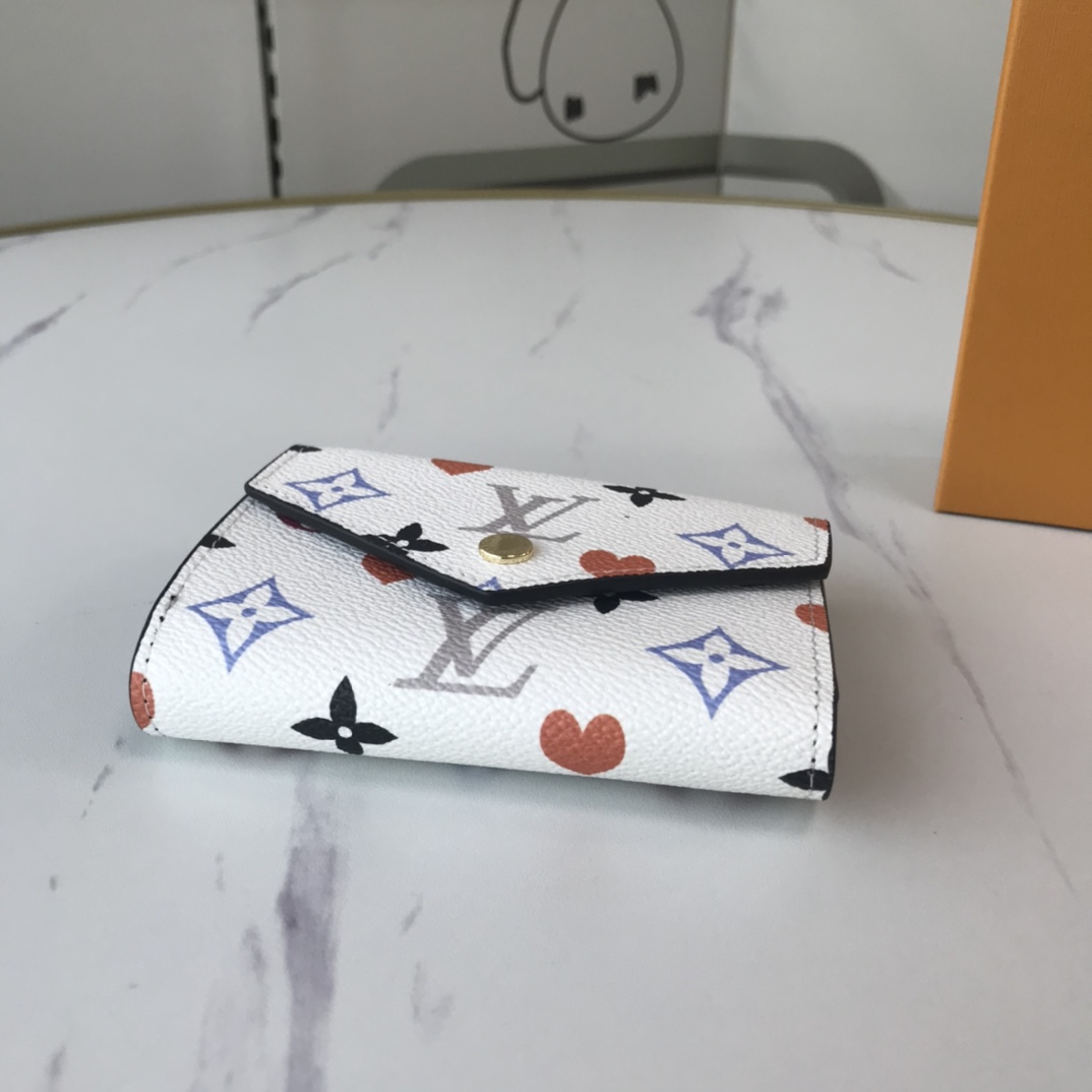 Louis Vuitton AAA-Game en Zoe Wallet M41938 Black/White-11