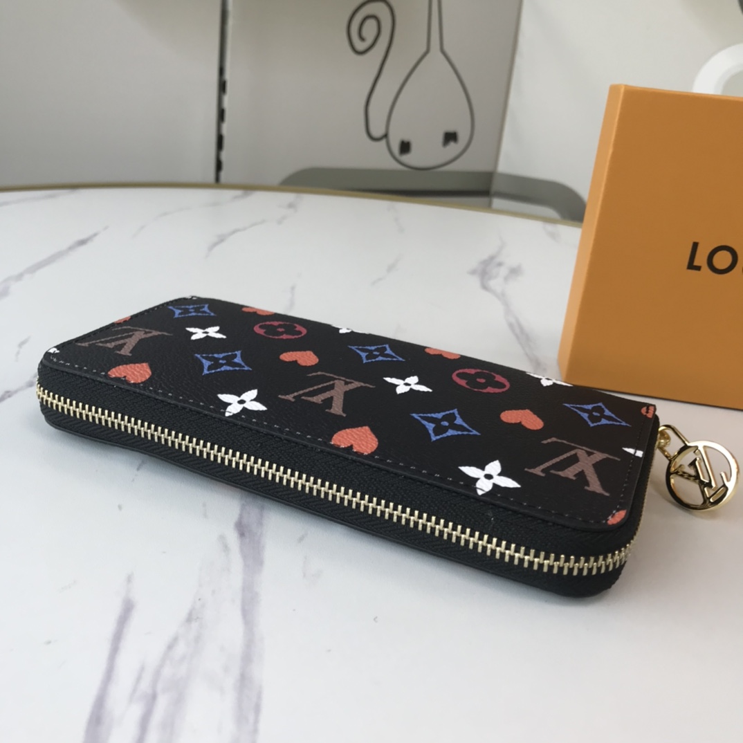 Juego de Louis Vuitton en Zippy Wallet M80323 Negro/Blanco-2