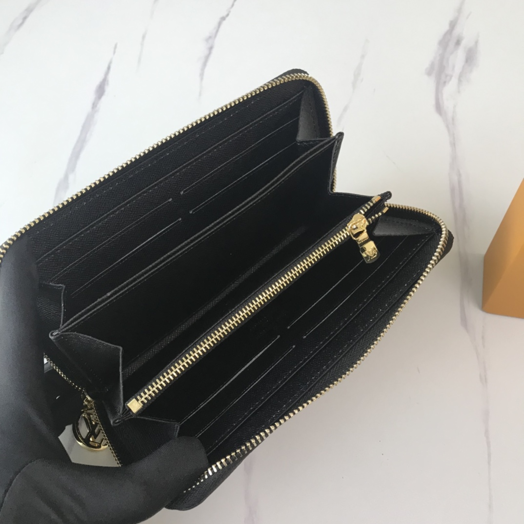 Juego de Louis Vuitton en Zippy Wallet M80323 Negro/Blanco-6