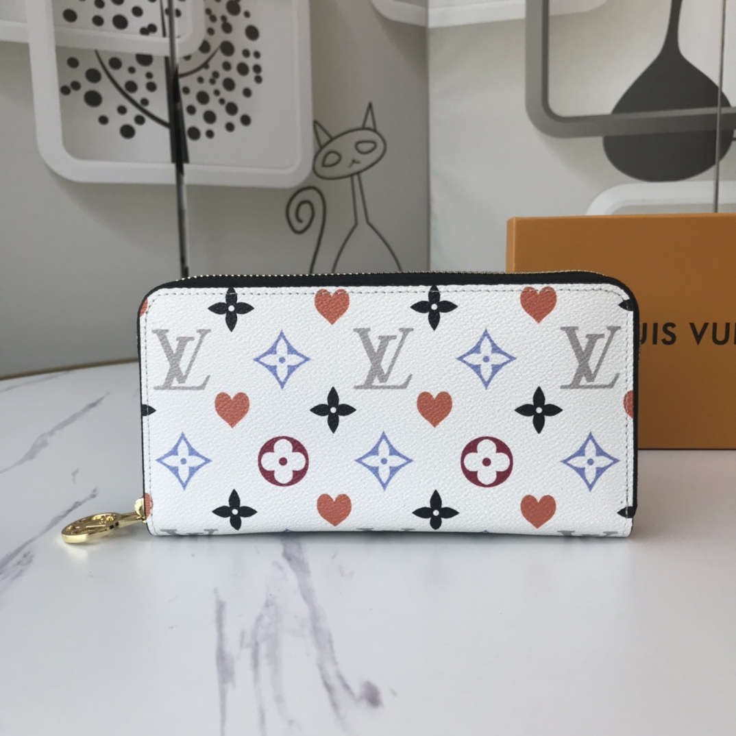Juego de Louis Vuitton en Zippy Wallet M80323 Negro/Blanco-9
