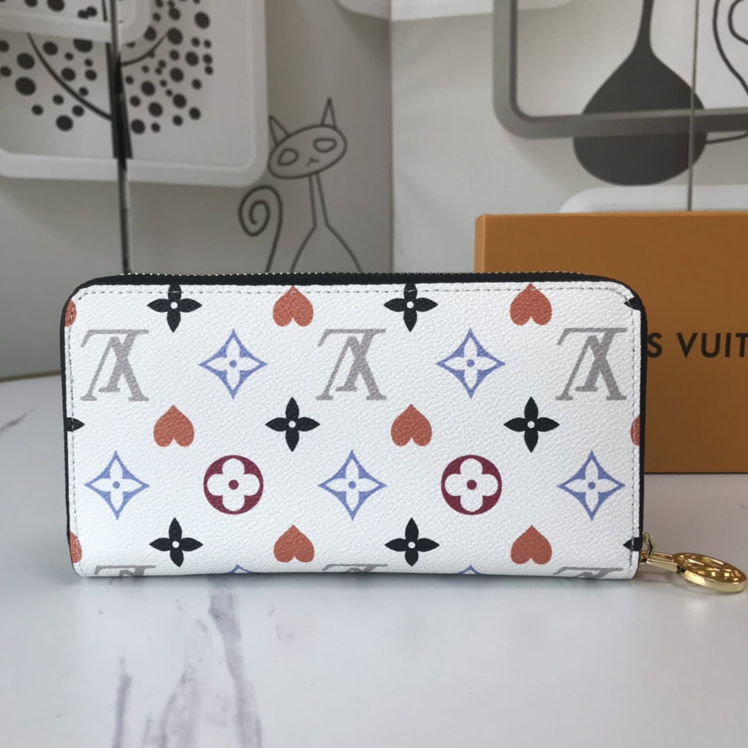 Juego de Louis Vuitton en Zippy Wallet M80323 Negro/Blanco-10
