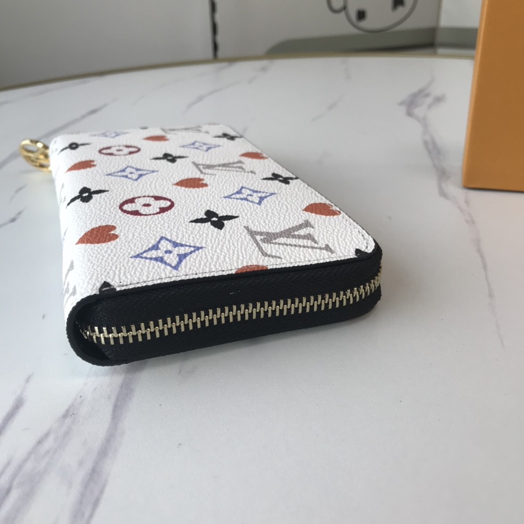 Juego de Louis Vuitton en Zippy Wallet M80323 Negro/Blanco-12