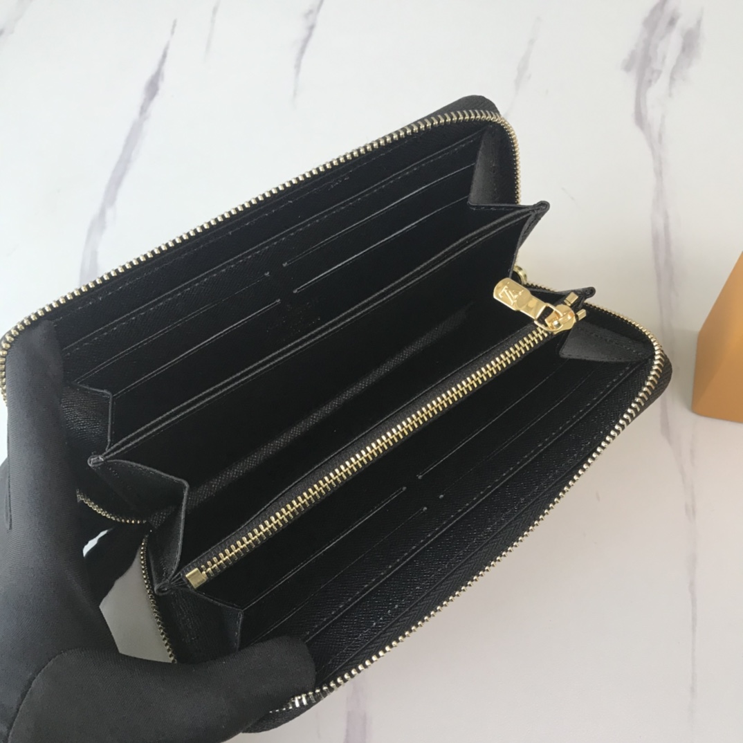 Juego de Louis Vuitton en Zippy Wallet M80323 Negro/Blanco-15