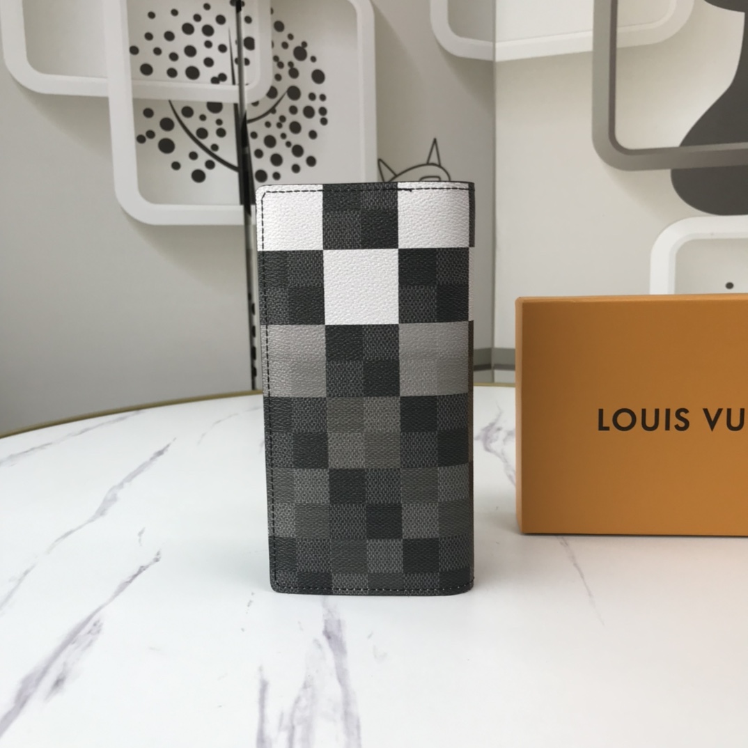 Louis Vuitton Brazza Wallet N40415 White/Blue/Orange-1