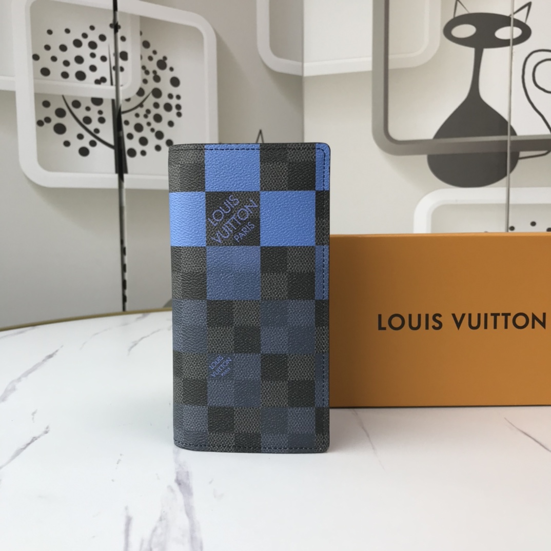 Louis Vuitton Brazza Wallet N40415 White/Blue/Orange-9