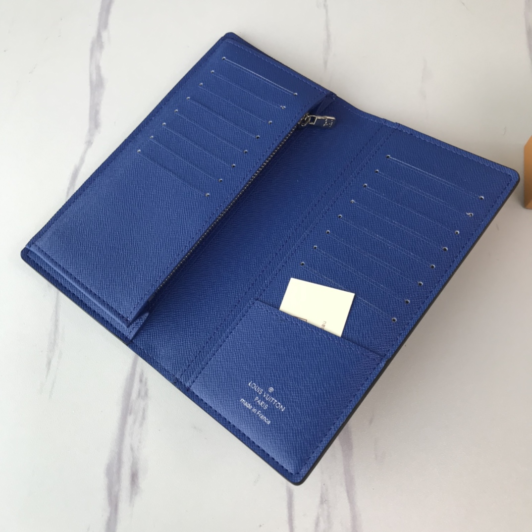 Louis Vuitton Brazza Wallet N40415 White/Blue/Orange-12