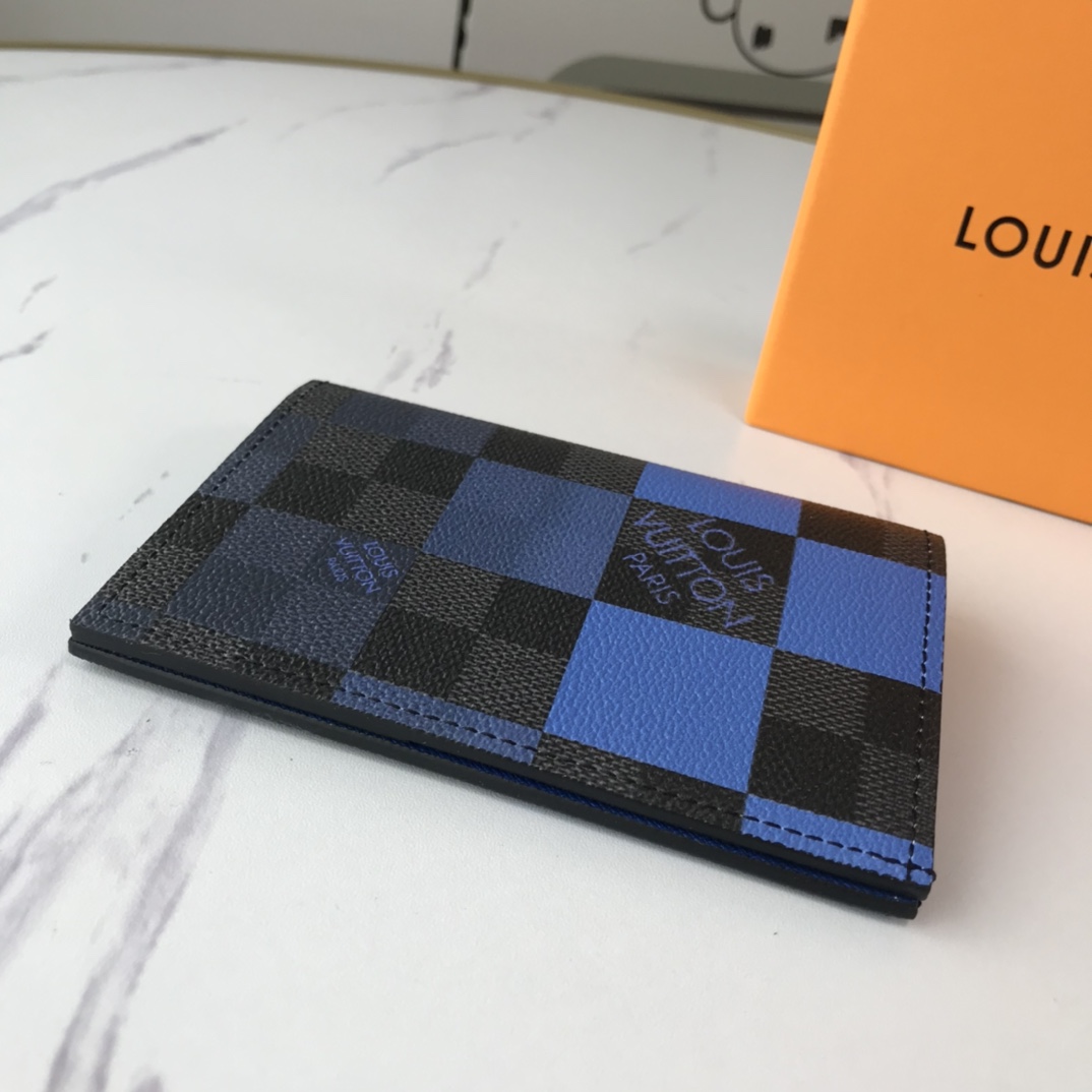 Cubierta de pasaporte de Louis Vuitton N60410 White/Blue/Orange-2