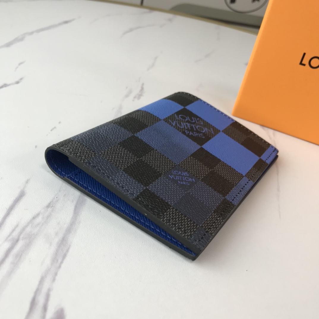 Cubierta de pasaporte de Louis Vuitton N60410 White/Blue/Orange-3