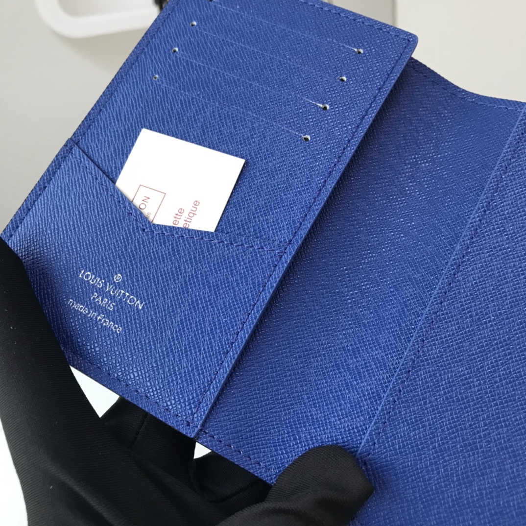 Cubierta de pasaporte de Louis Vuitton N60410 White/Blue/Orange-7