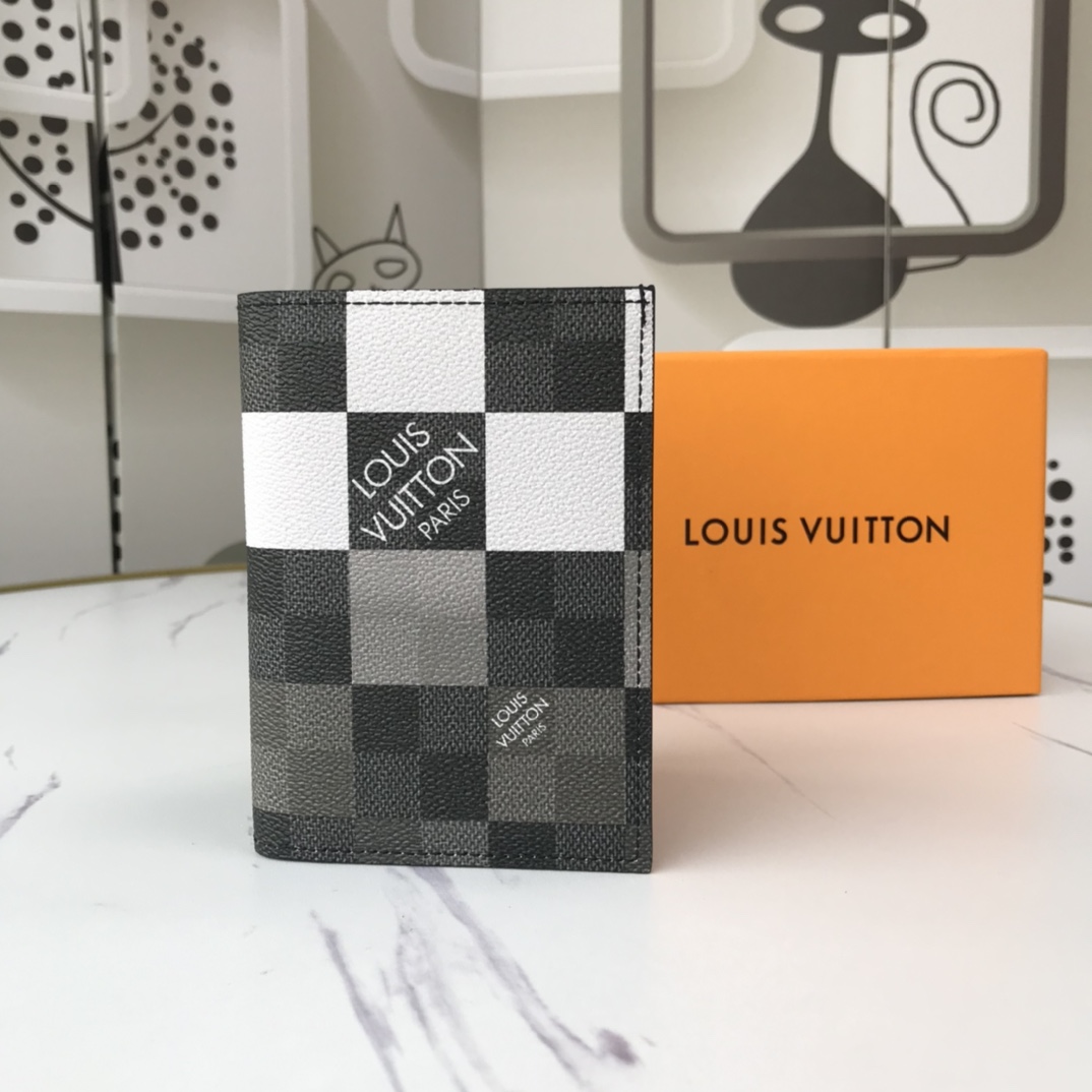 Cubierta de pasaporte de Louis Vuitton N60410 White/Blue/Orange-9