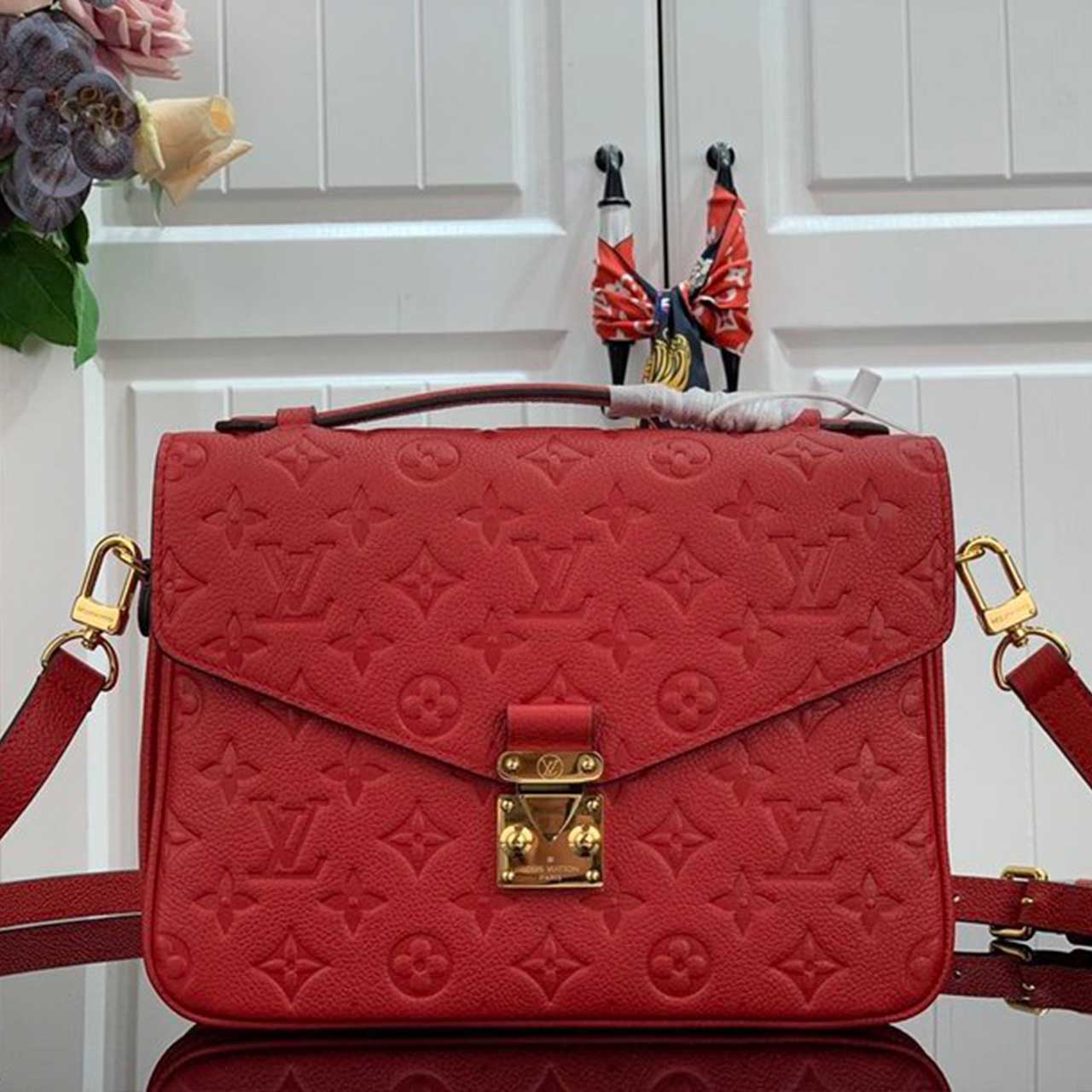 Louis Vuitton Pochette Metis M41487 M44155 Negro/Rojo-6