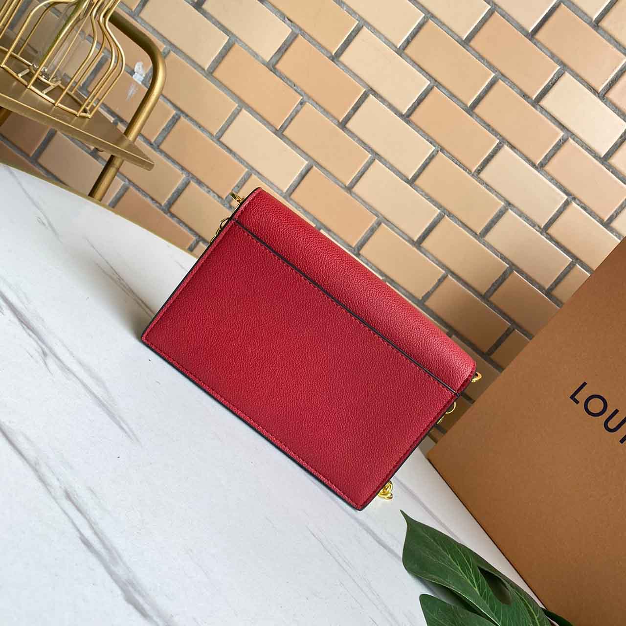 LOUIS VUITTON MYLOCKME Cadena Bolsa M56641 Rojo/Pink&White-7
